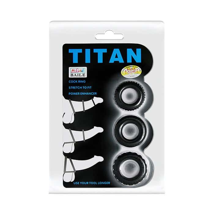 3pcs/Set Silicone Cock Ring In Black - Image 4