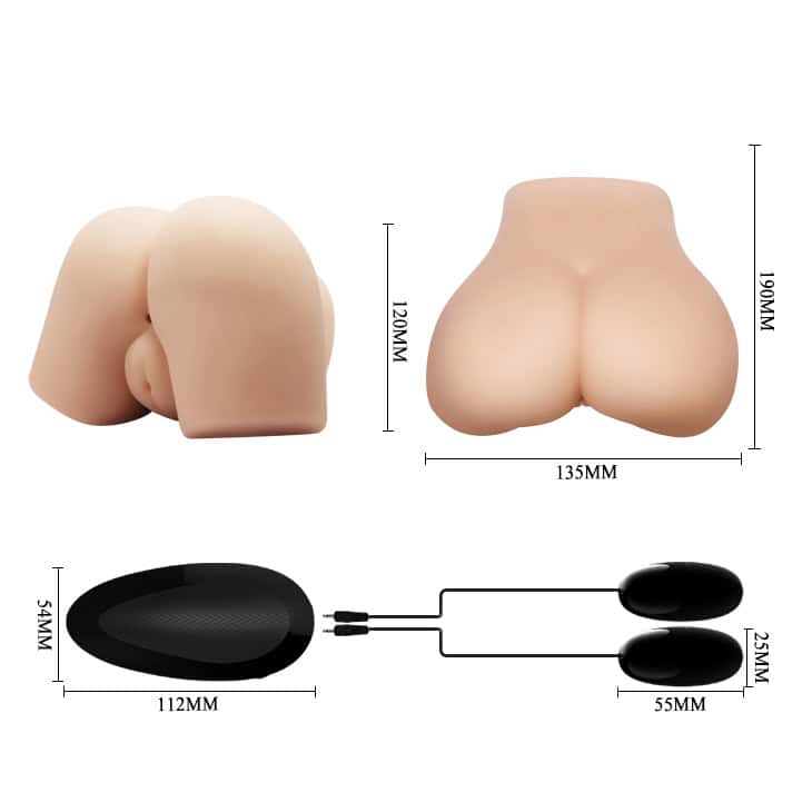 Multi-speed Vibration Lifelike Full Sized Butts 