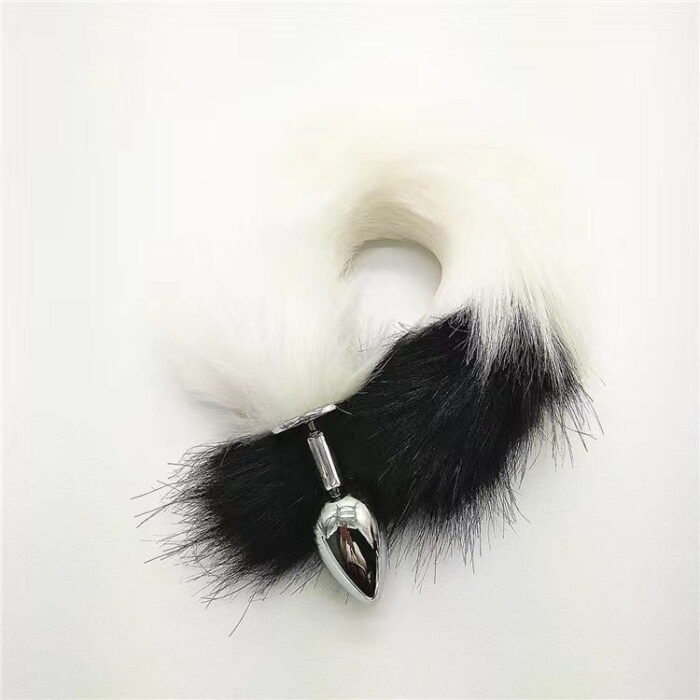 False Fox Tail With Metal Anal-Butt Plug - Image 2
