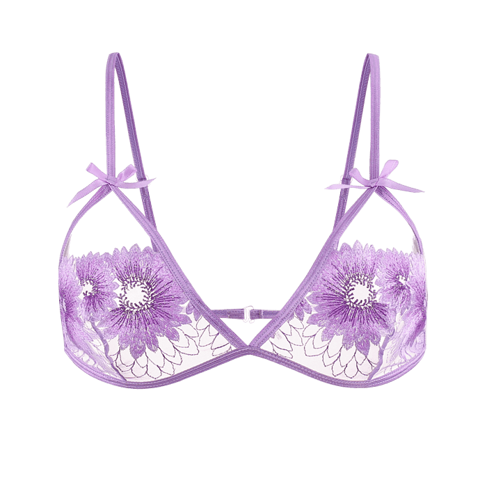 Purple Floral Lace Bra Set - Image 11