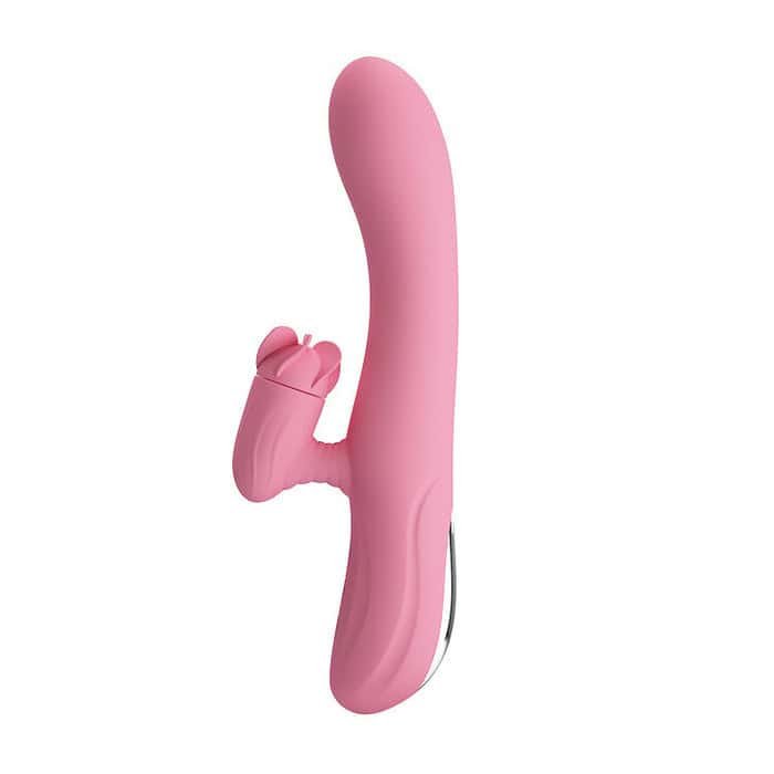 7 Speed Vibrating Silicone Vibrator In Pink - Image 2