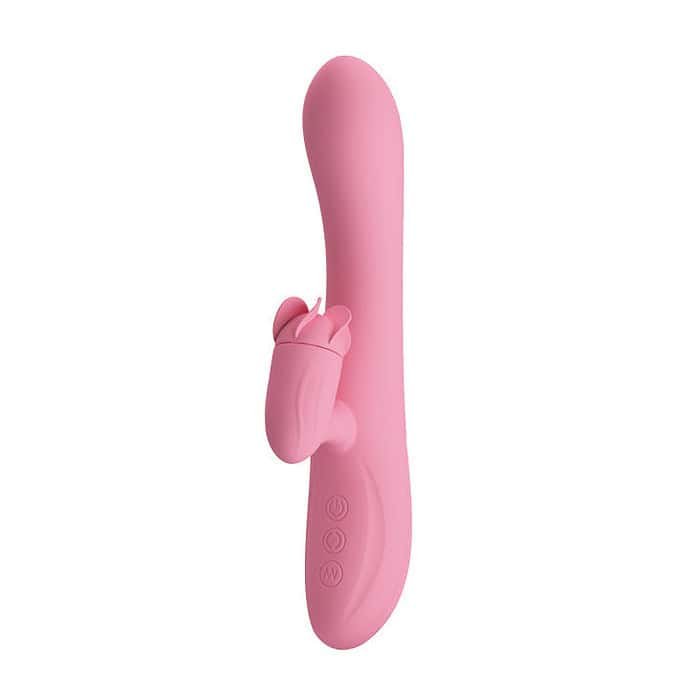 7 Speed Vibrating Silicone Vibrator In Pink - Image 4