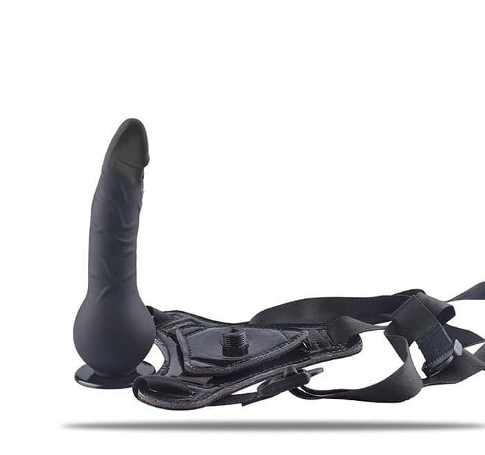 Fantasy Unisex Strap-On Dildo in Black - Image 3