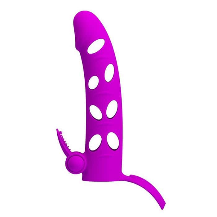 Vibrating Silicone Exciting Stimulation Extended Sleeve - Image 2