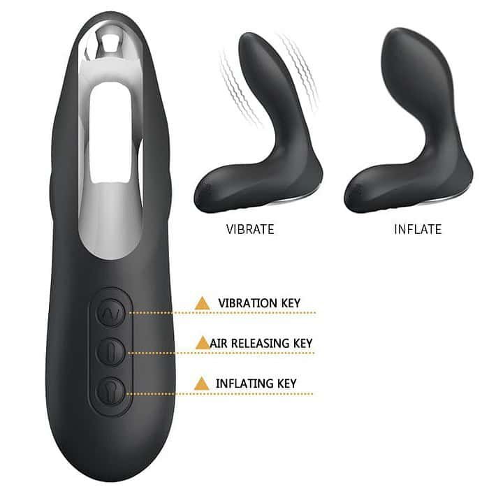 12-Function Vibrations Inflatable USB Rechargeable Anal Vibrator - Image 5