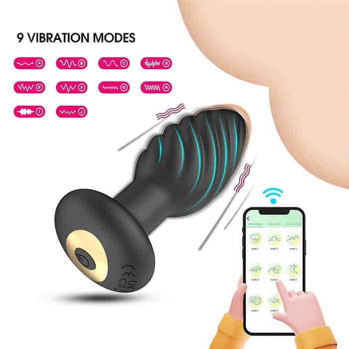 App Control / Wireless Screw Vibrating Anal Plug - Image 3