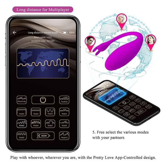 12 Function App Controlled Rechargeable Love Egg - Image 17