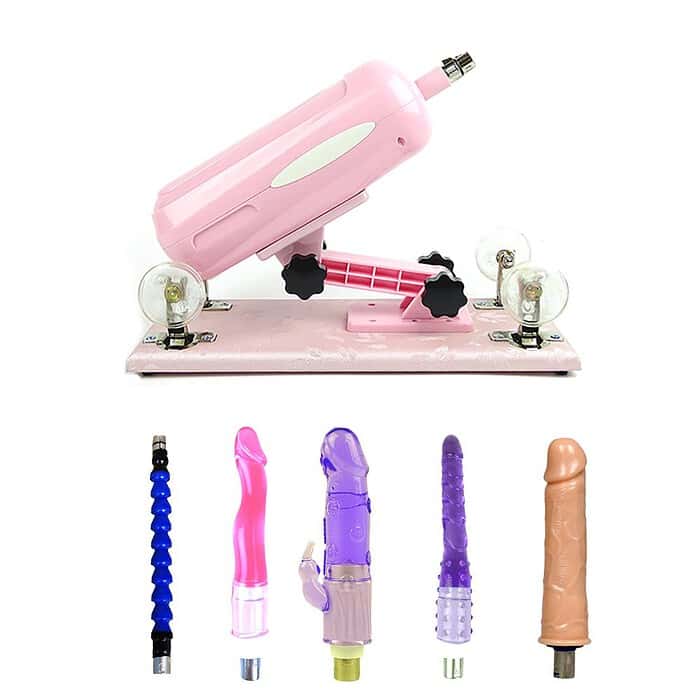 Make Love Pink Sex Machine with 3 Dildo - Image 1