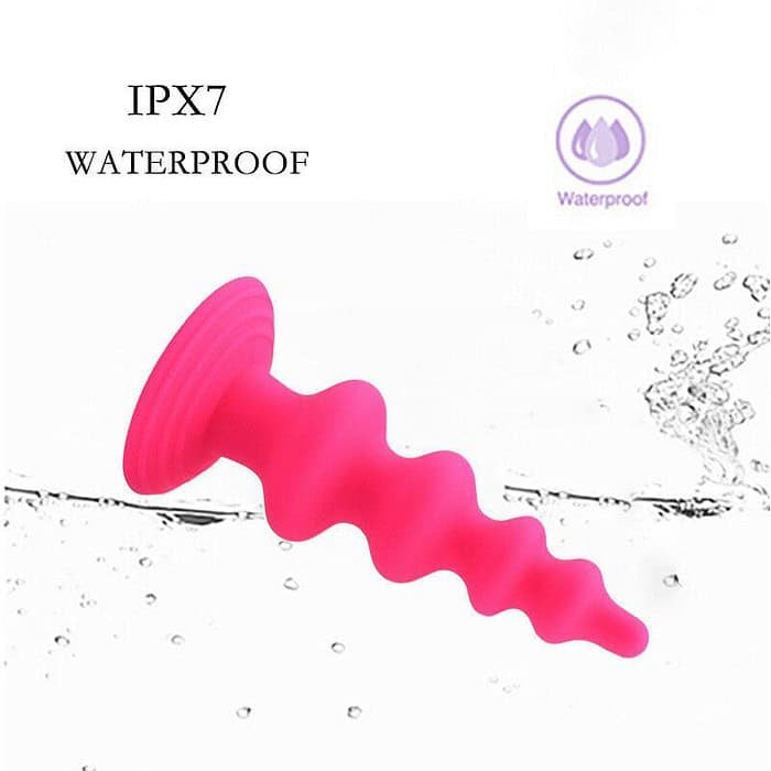 10 Speed Vibrator Anal Plug Beads Dildo G-Spot Silicone Suction Cup Sex Toy - Image 6