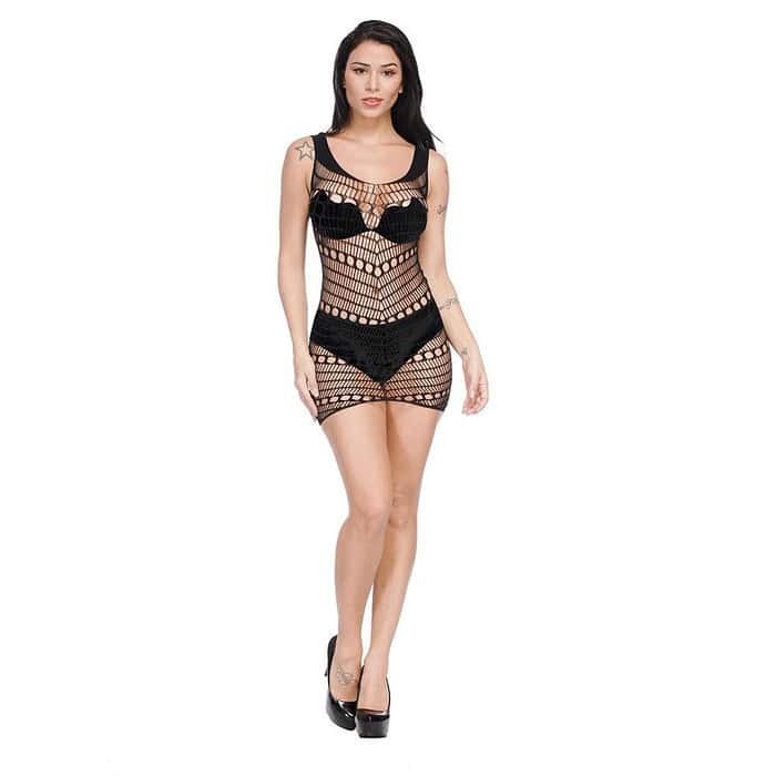 Diamond Hollowed-out Hip Wrap Dress - Image 4