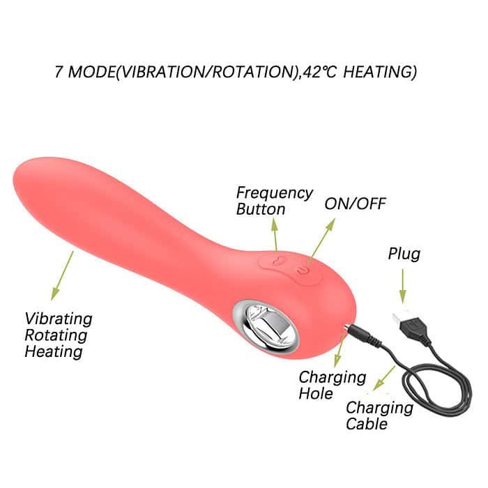 7 Speed Heating Dildo Vibrator - Image 8