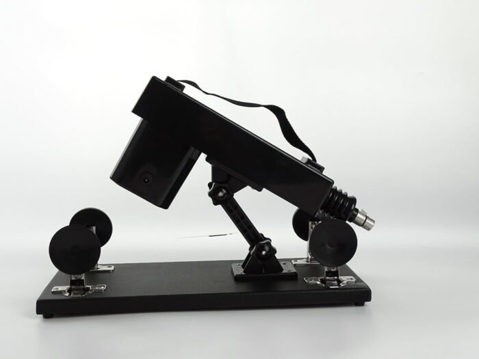 Black Adjustable Sex Machine with 4 Dildos - Image 9