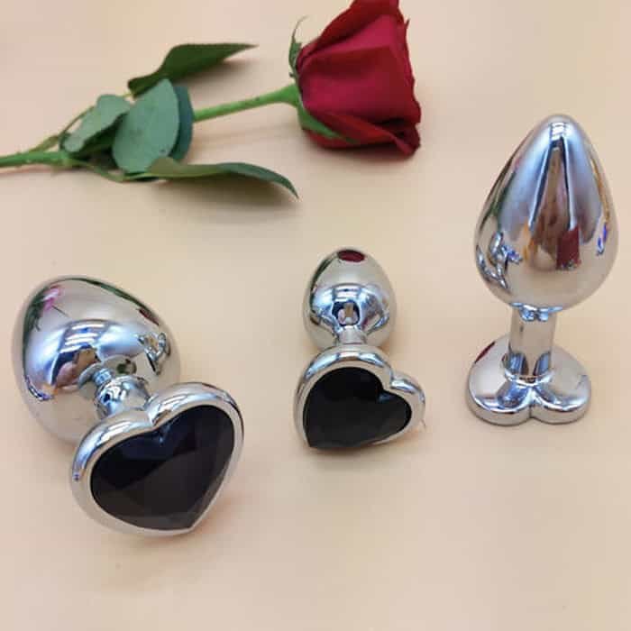 3pcs Diamond Butt Plug Anal Plug (Heart Shape) - Image 18