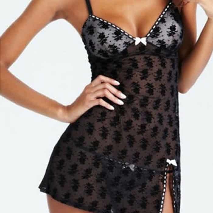 Sheer Mesh Nightdress - Multi-Size - Image 2