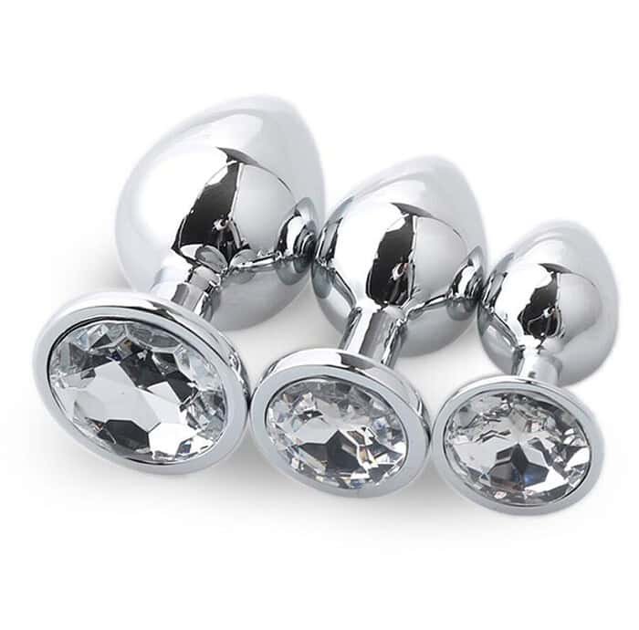 3pcs Diamond Butt Plug Anal Plug (Round Shape) - Image 9
