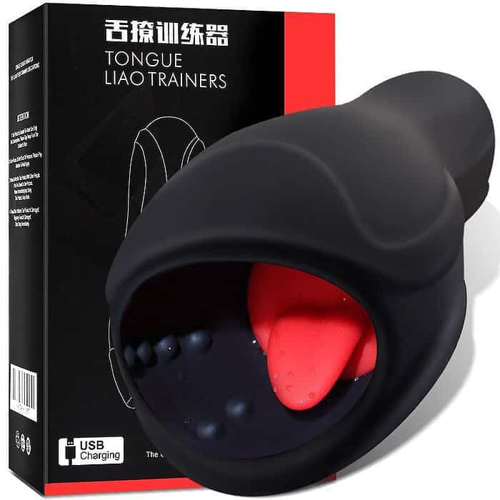 Tongue lick tongue lift trainer Penis exercise masturbator - Image 1
