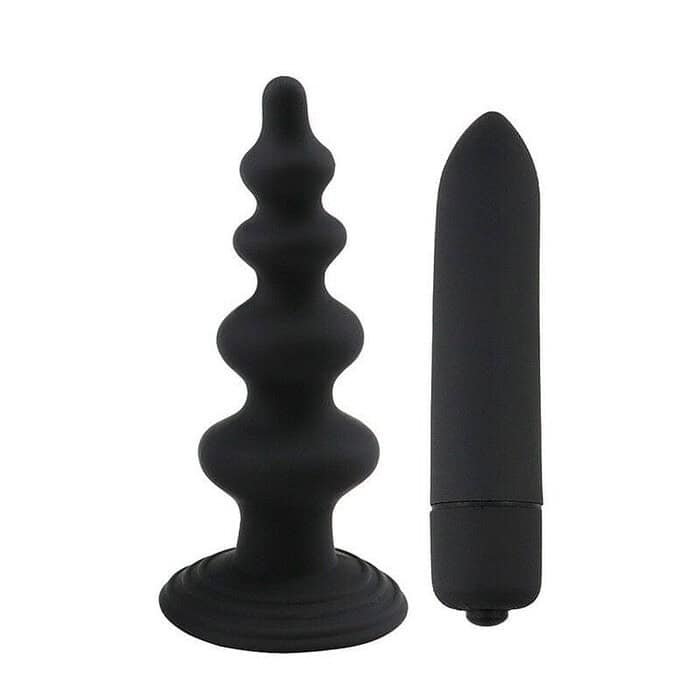 10 Speed Vibrator Anal Plug Beads Dildo G-Spot Silicone Suction Cup Sex Toy - Image 2