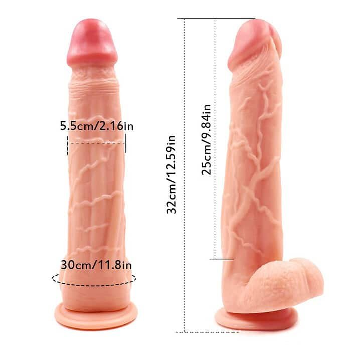 Realistic Dildo Lifelike Big Real Dong Suction Cup In Flesh - Image 4