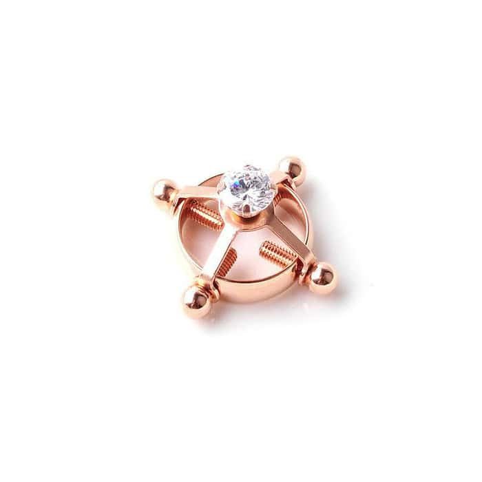 Adjustable stainless steel zircon nipple clip - Image 3
