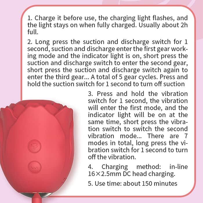 10 Speed Rose Clitoral Sucking Vibrator - Image 8