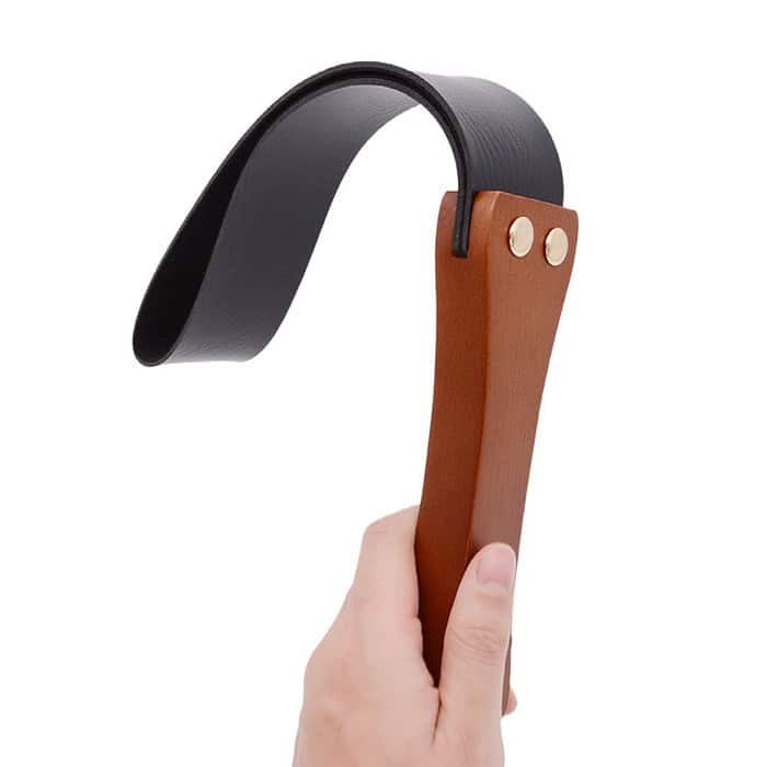 Leather & Wood Handle Spanking Paddle Spanker - Image 2