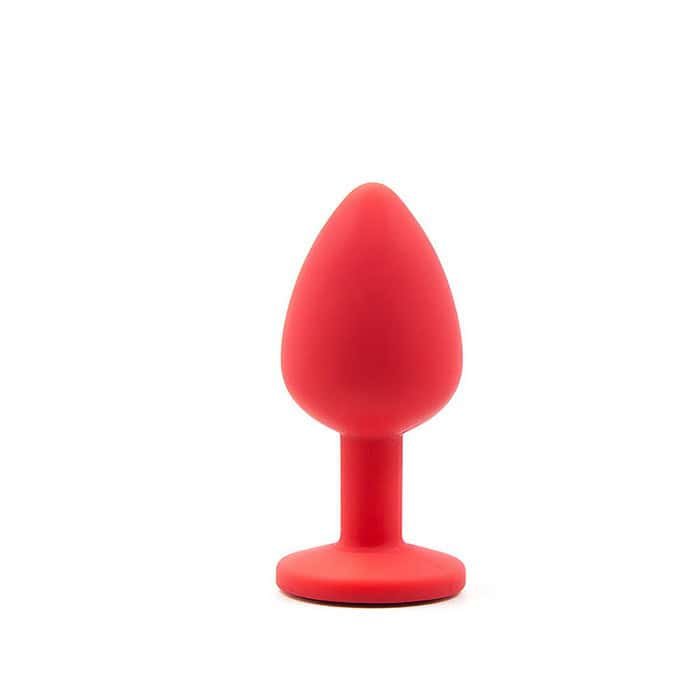 Small Size Jewelled Silicone Anal Plug - Image 2