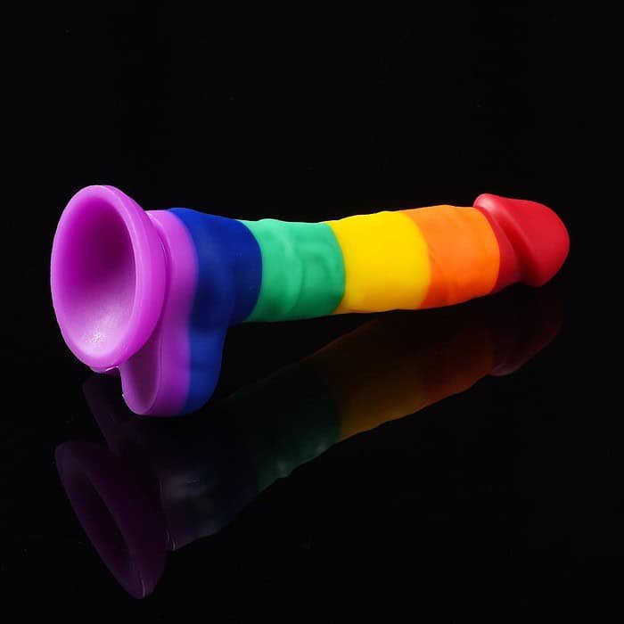 Rainbow Silicone Dildo (S/M/L) - Image 5