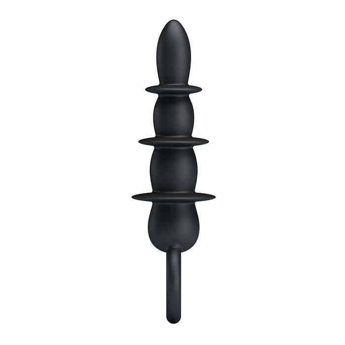 Silicone Anal Plug In Black - Image 4