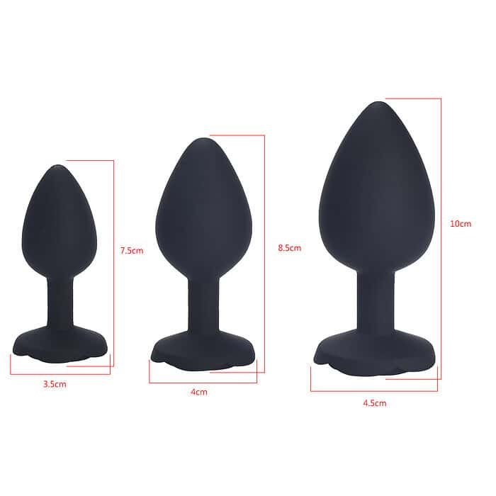 3pcs Rose Silicone Anal Plug Set - Image 16