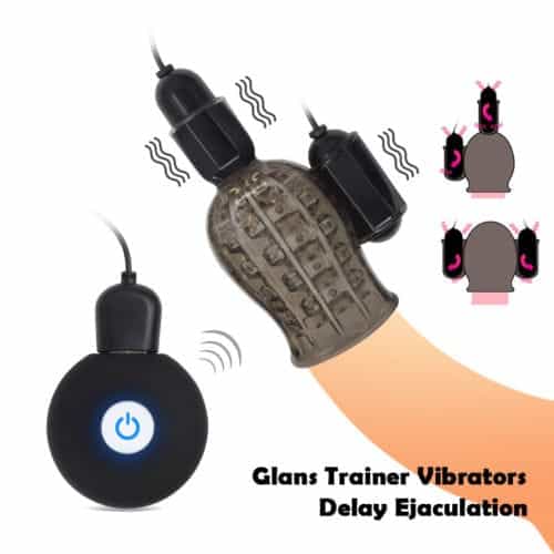 12 Speed USB Rechargeable Glans Trainer Vibrator Cock Ring Delay Ejaculation
