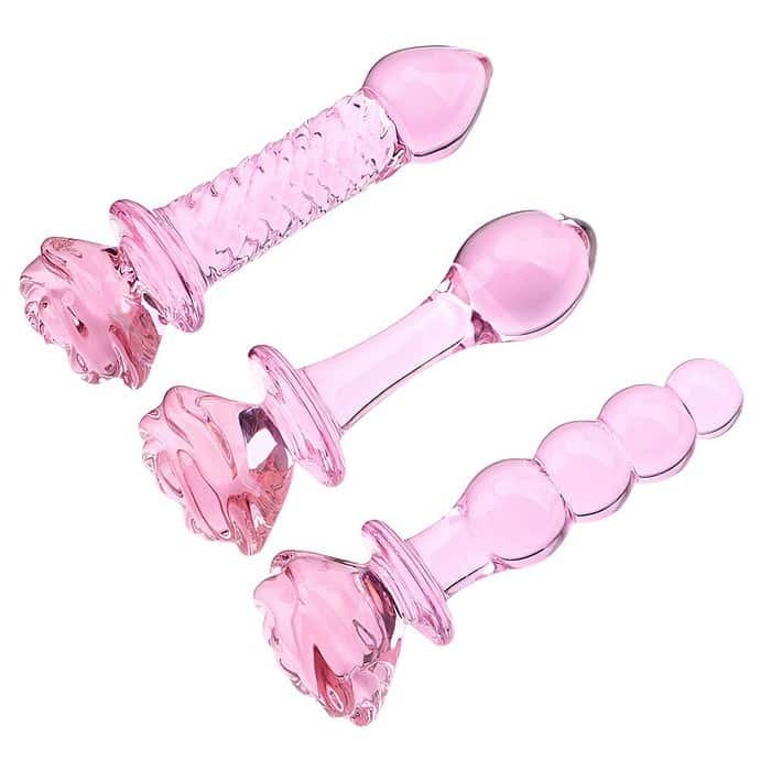 Rose Glass Sex Toys Dildo - Image 5